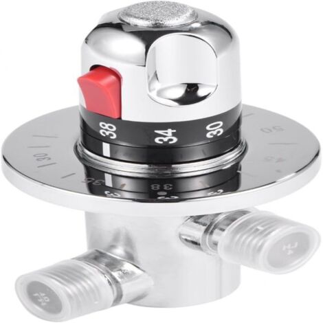 Vanne Mélangeur Thermostatique - Laiton - Raccord G1/2 - Pour Lavabo Cuisine Salle De Bain - 1 Pièce