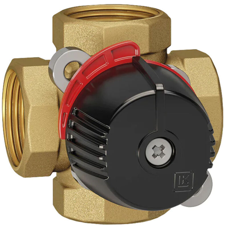 Vanne mélangeuse laiton 4 voies femelle 1/2' (15/21) - Kvs 2.5 Thermador