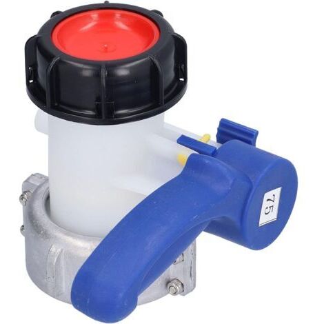 Vanne papillon avec écrou flottant en aluminium pour réservoir Ibc de 1000 litres, écrou S75x6 et sortie S60x6 Scrollsqy