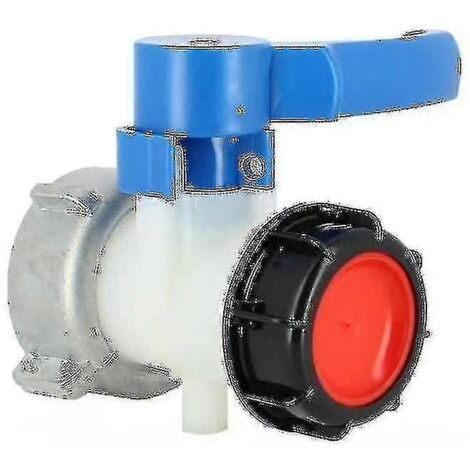 Vanne papillon avec écrou flottant en aluminium pour réservoir IBC de 1000 litres, écrou S75x6 et sortie S60x6 Scrollsqy-Excellence