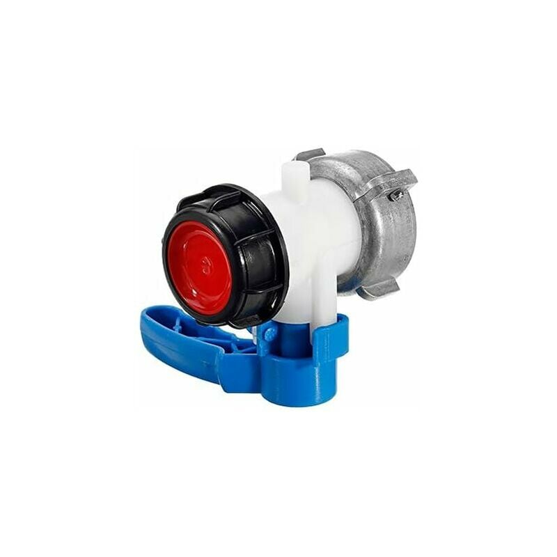 Nvees - Vanne papillon de rechange pour cuve ibc jusqu'à 1000 l ou réservoir de chasse d'eau, avec adaptateur pour bride DN50 (75 mm, aluminium)