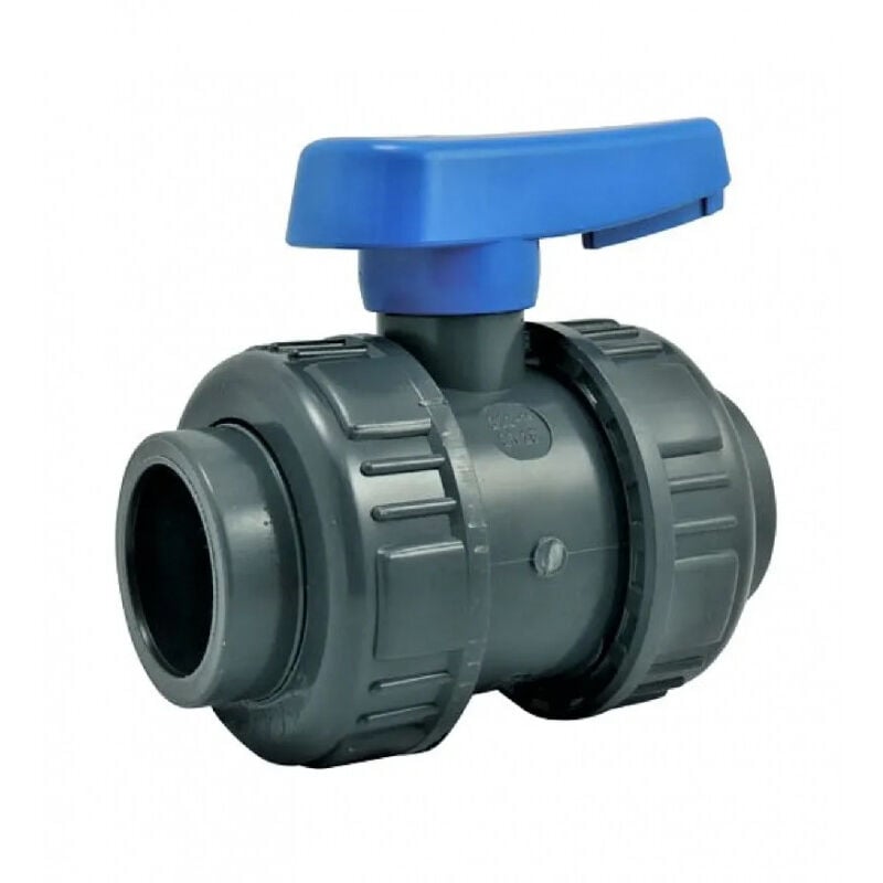 Codital - Vanne piscine à sphère, double union diamètre 63 mm