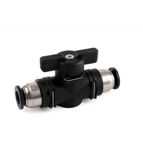 Vanne pneumatique 10 mm, 1 contrôleur de commutateur, pousser pour connecter le robinet à tournant sphérique d'arrêt pour le contrôle du débit d'air