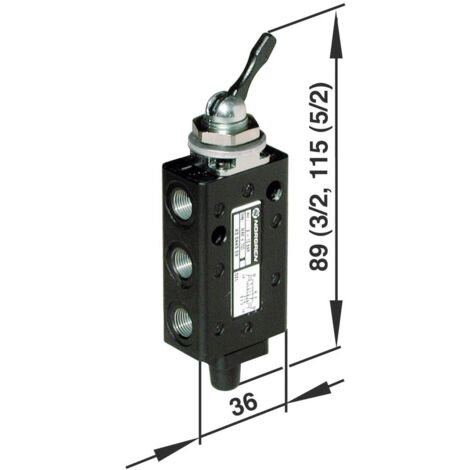 Vanne pneumatique à commande mécanique 5/2 voies Norgren X3044302 G 1/8 Matériau du boîtier aluminium 1 pc(s)