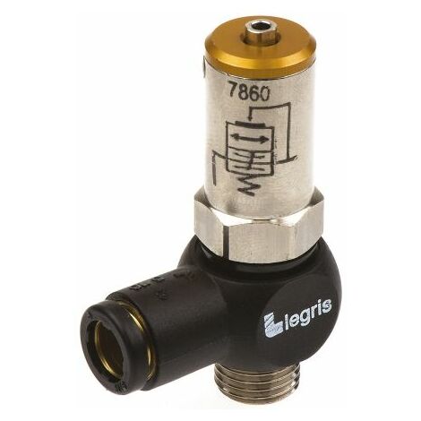 Vanne pneumatique de démarrage progressif Legris, G 1/4 Mâle, 8mm taille du tube 10bar ( Prix pour 1 )