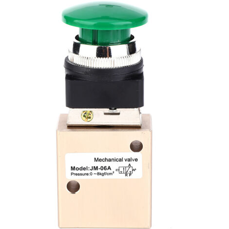 Vanne Pneumatique JM-06A Valve mécanique bouton-poussoir retour élastique PT1/4 aluminium