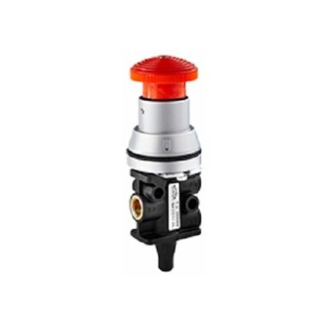 Vanne pneumatique RS PRO Vanne 3/2 manuelle Super X Arrêt d'urgence 3/2, G 1/8, 1/8pouces ( Prix pour 1 )