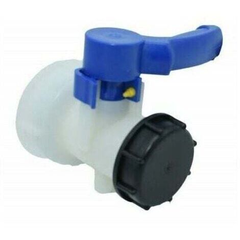 Vanne pour cuve IBC 1000 litres 2" / 62 mm Vanne papillon intégrée en plastique DN40 (62 mm)