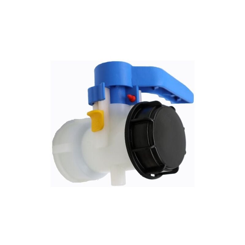 Vanne pour cuve ibc 1000 litres 2' / 62 mm Vanne papillon intégrée en plastique DN50 (62 mm)
