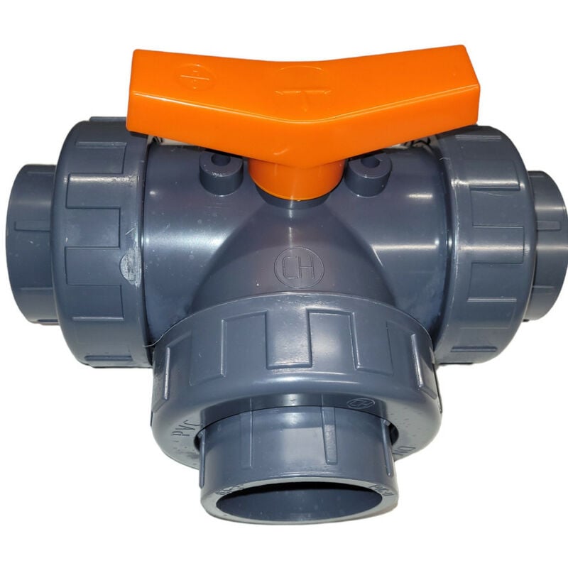 Vanne pvc 3 voies t, Diamètre 32 mm Jardiboutique