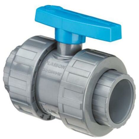 Vanne PVC pression à coller 50mm – Connexion femelle – Pression PN 16 Bars – Pour régulation débit eau plomberie – Frans Bonhomme