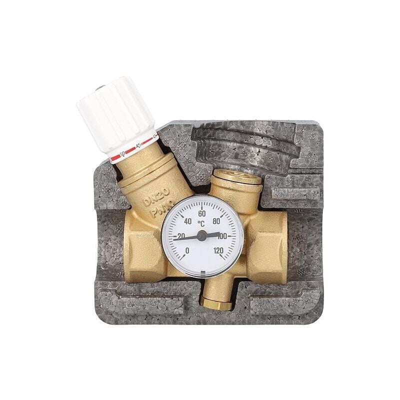 Vanne régulatrice à circulation thermostatique rtv a, DN20 (3/4'), avec coque isolante