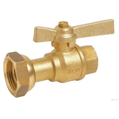 Vanne sfera ball valve laiton 1 pouce papillon rouge