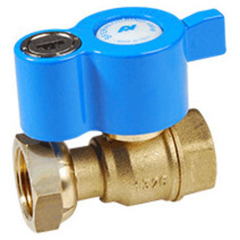 Robinet compteur cadenassable Femelle 3/4' (20x27) - écrou tournant 3/4' (20x27)