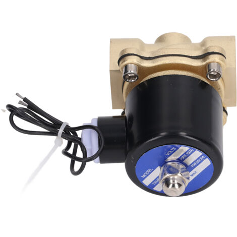 Vanne Solénoïde 2/2 Normalement Fermée en Laiton, Bobine Cuivre, pour Eau Gaz Huile 3/4 Pouce, 24V DC