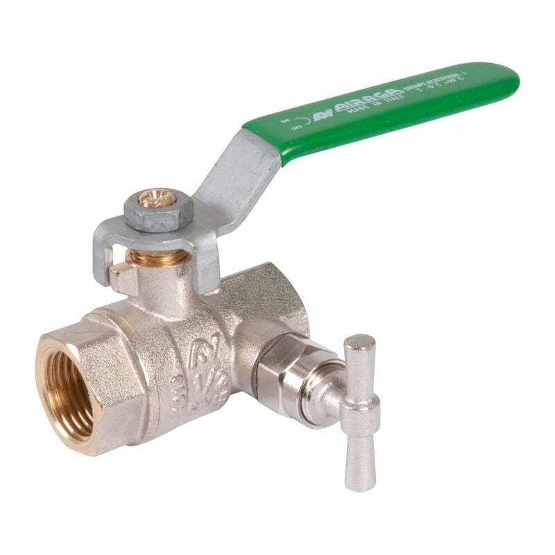 Vanne nf à purge laiton nickelé - f 3/4' Sferaco