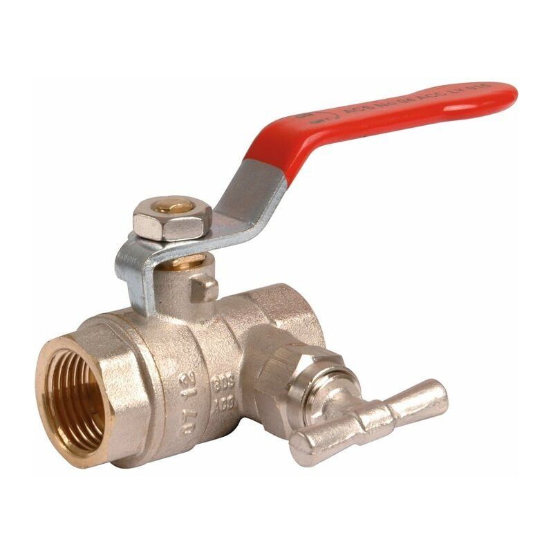 Sferaco - Vanne à purge laiton nickelé - f 1'1/4