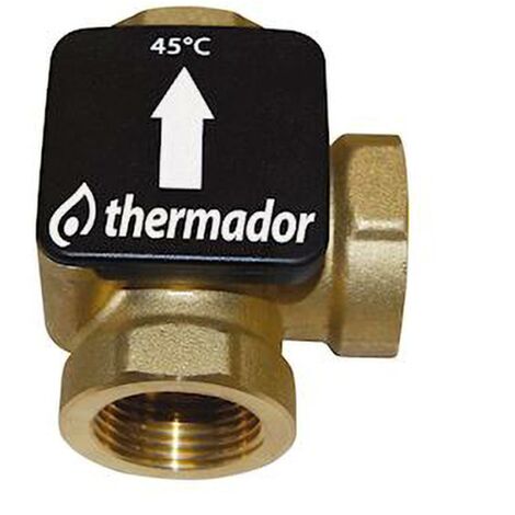 Vanne thermique TERMOVAR pour chaudière à bois - Raccordement : 1 1/4 - température de consigne : 61° C