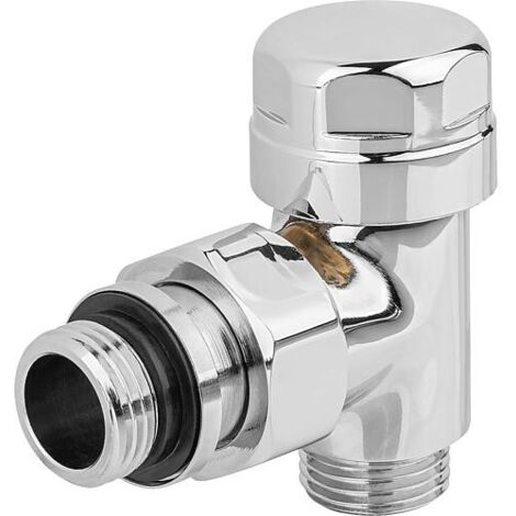 Vanne thermostatique 100TA, chromée, DN15 (1/2"), forme équerre