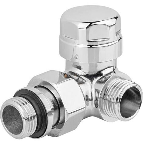 Vanne thermostatique 130TA D, chromée DN15 (1/2"), équerre à droite