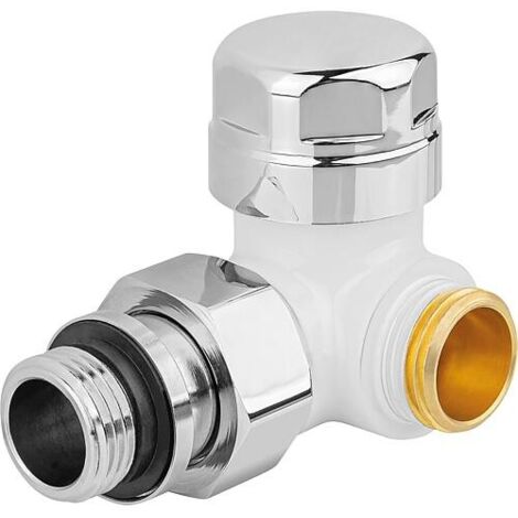 Vanne thermostatique 130TB D, blanc DN15 (1/2"), angle à droite