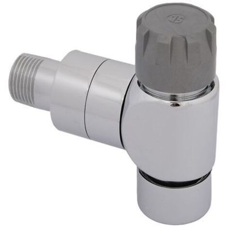 Vanne thermostatique d'angle JS DN15, 1/2", poli chromé
