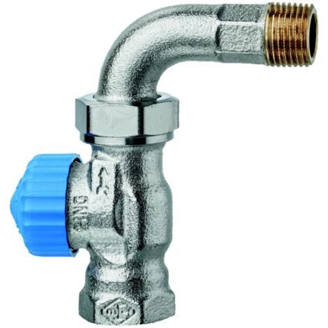 Vanne thermostatique IMI Heimeier-UT RG avec raccordement en angle et résistance intégrée 1/2