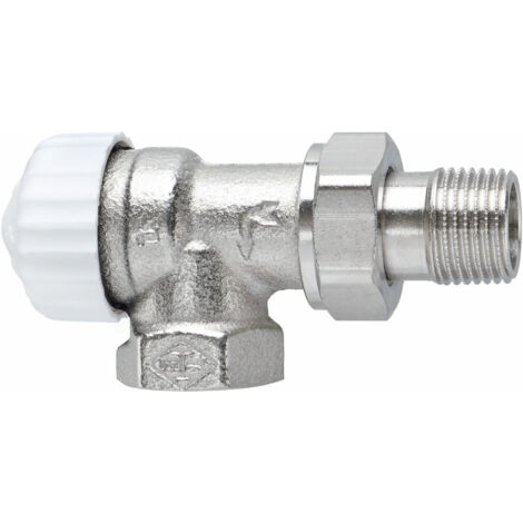 Vanne thermostatique IMI Heimeier UT V-exakt II inversée, sens de circulation angulaire/forme axiale 1/2