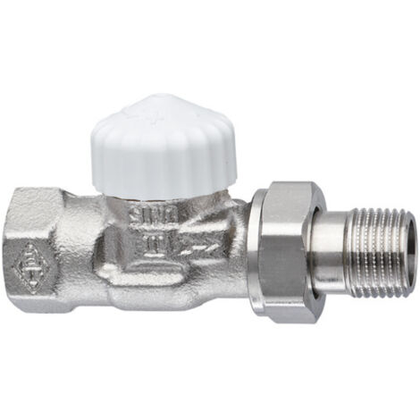Vanne thermostatique IMI Heimeier V-exakt II - U-T, laiton rouge nickelé, forme traversante 3/4