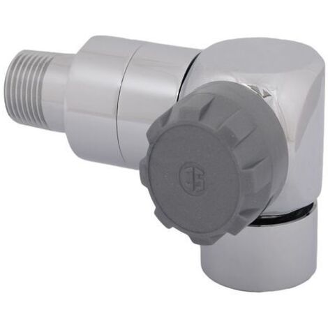 Vanne thermostatique JS avec raccord en angle, filetage DN15, 1/2", design en acier inoxydable