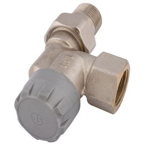 Vanne thermostatique JS standard, forme axiale, DN15, 1/2", nickelée