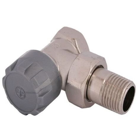 Vanne thermostatique JS standard, forme d'angle, DN15, 1/2", nickelée
