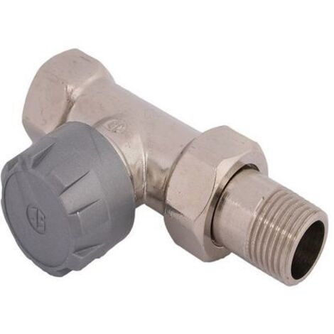 Vanne thermostatique JS standard, forme traversante, DN20, 3/4", nickelée