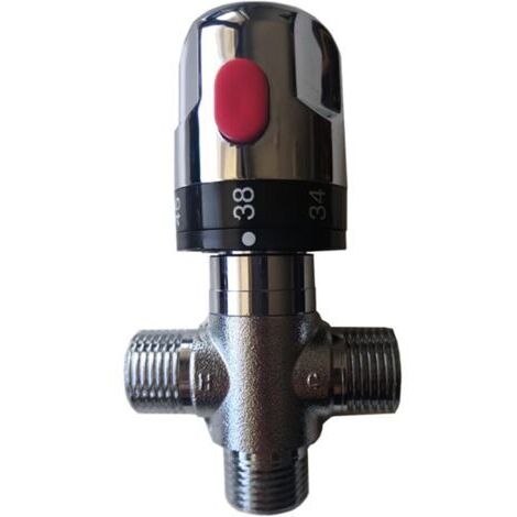 Vanne thermostatique pour chauffe-eau solaire, DN15, 1 pièce, chromée