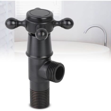 Vanne triangulaire en cuivre chaude et froide, vanne triangulaire condensée domestique G1/2, vanne d'arrêt d'eau