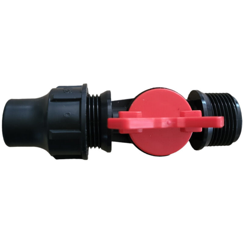Jardiboutique - Vannes raccord rapide pour tuyau de diametre 16 mm et 3/4 pouce - vanne cannelée pour tuyau 16 mm - arrosage Noir