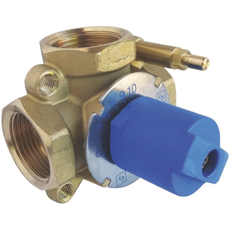 Somatherm - Vanne mélangeuse laiton à 3 voies f1' - passage standard kv12