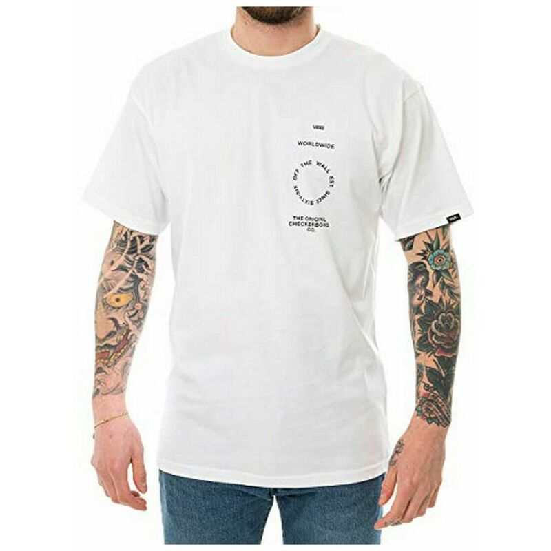 

Vans Camiseta de Manga Corta Hombre DISTORTION TYPE VN0A49PVWHT1 Blanco XL - vans