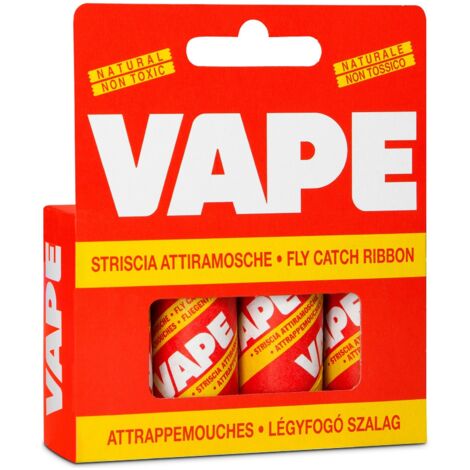 Vape attiramosche strisce non tossico naturale 4 pezzi