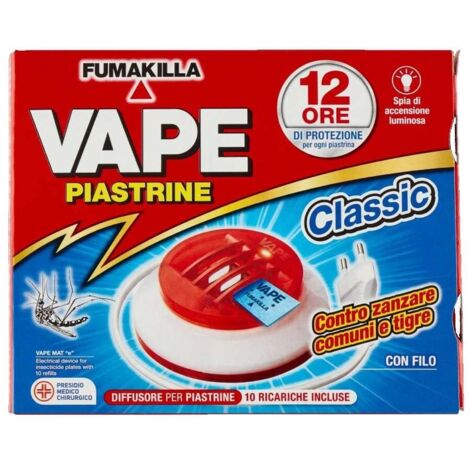 Vape Elettroemanatore Antizanzare con 10 Piastrine