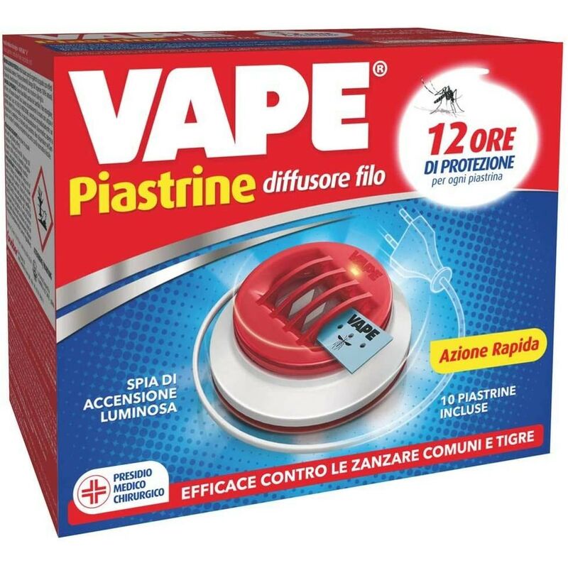 Elettro Diffusore Con Filo + Piastrine Insetticida Classic - Vape ...