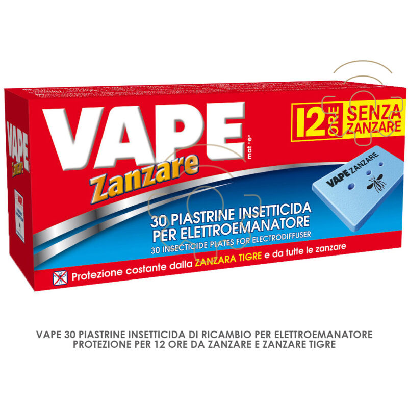 Vape piastrine di ricambio elettroemanatore 30 pz antizanzara zazare comuni zanzara tigre