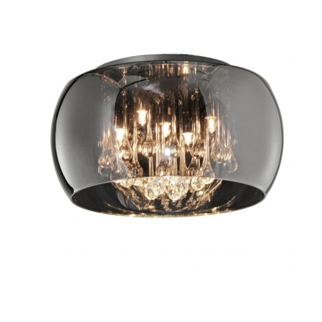 Vapore Deckenleuchte Glas Chrom und Anhänger Ø40 cm Trio Lighting