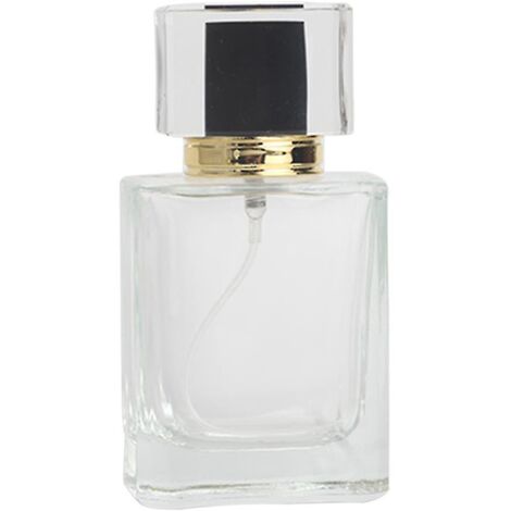 Vaporisateur de parfum de voyage rechargeable 50 ml, flacons en verre vides noirs