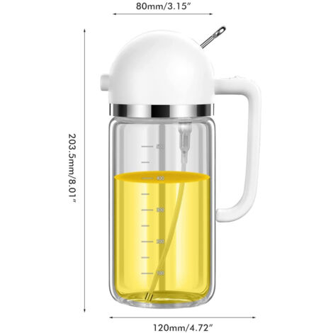 Vaporisateur d'Huile 2 en 1 en Verre pour Cuisine, Barbecue et Salade - Pulvérisateur Presse