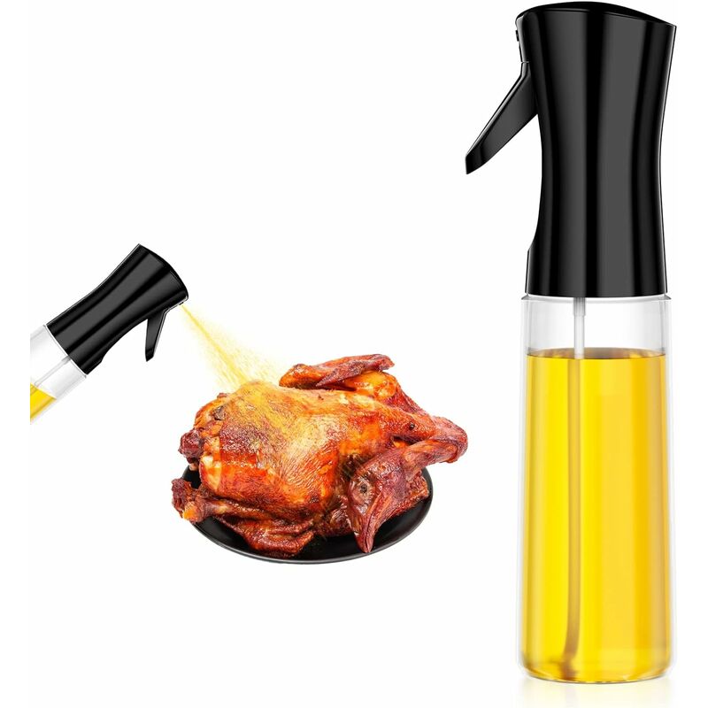 Linghhang - Vaporisateur d'huile 200ml (Noir), Vaporisateur d'huile et de vinaigre, Bouteille de recharge transparente pour huile de colza et
