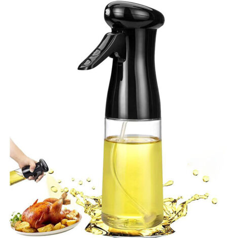 Vaporisateur huile,Spray Huile Cuisine 200ML,Vaporisateur à Huile d'olive avec 1 Brosse , 1 pinceau à huileQualité Alimentaire Vaporisateur d'huile et de vinaigre-pour Cuisine, Barbecue, Barbecue, sal