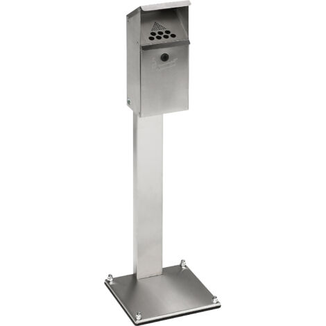 VAR, Cendrier sur pied en inox, capacité 3,7 l, verrouillable