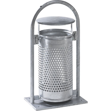 VAR, Collecteur de déchets d'extérieur, 65 l, en acier, l x h