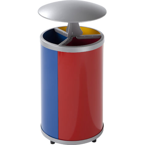 VAR, Collecteur de tri rond, capacité 3 x 30 l, h x Ø 950 x